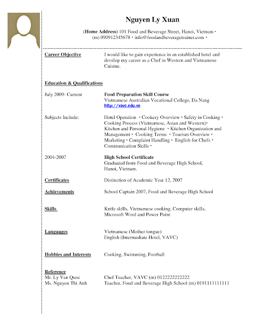 Resume college application templates